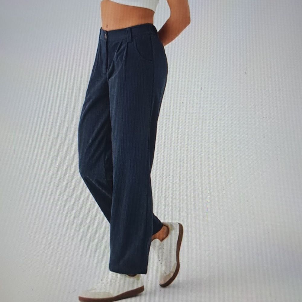 SMALL HALARA CORDUROY PLICATED CASUAL PANTS